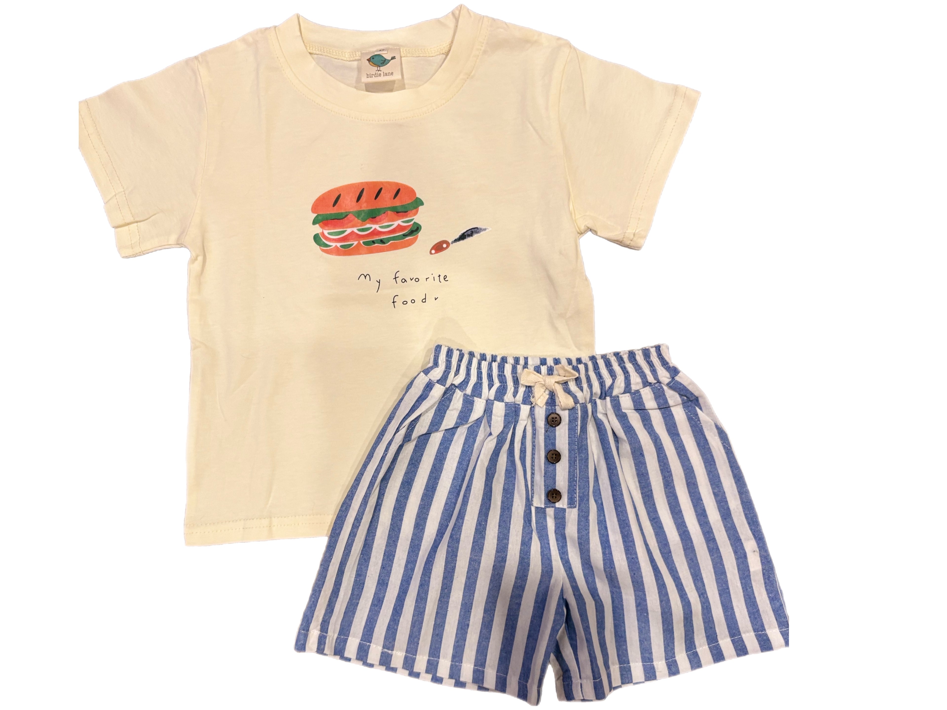 Cotton Strip Shorts