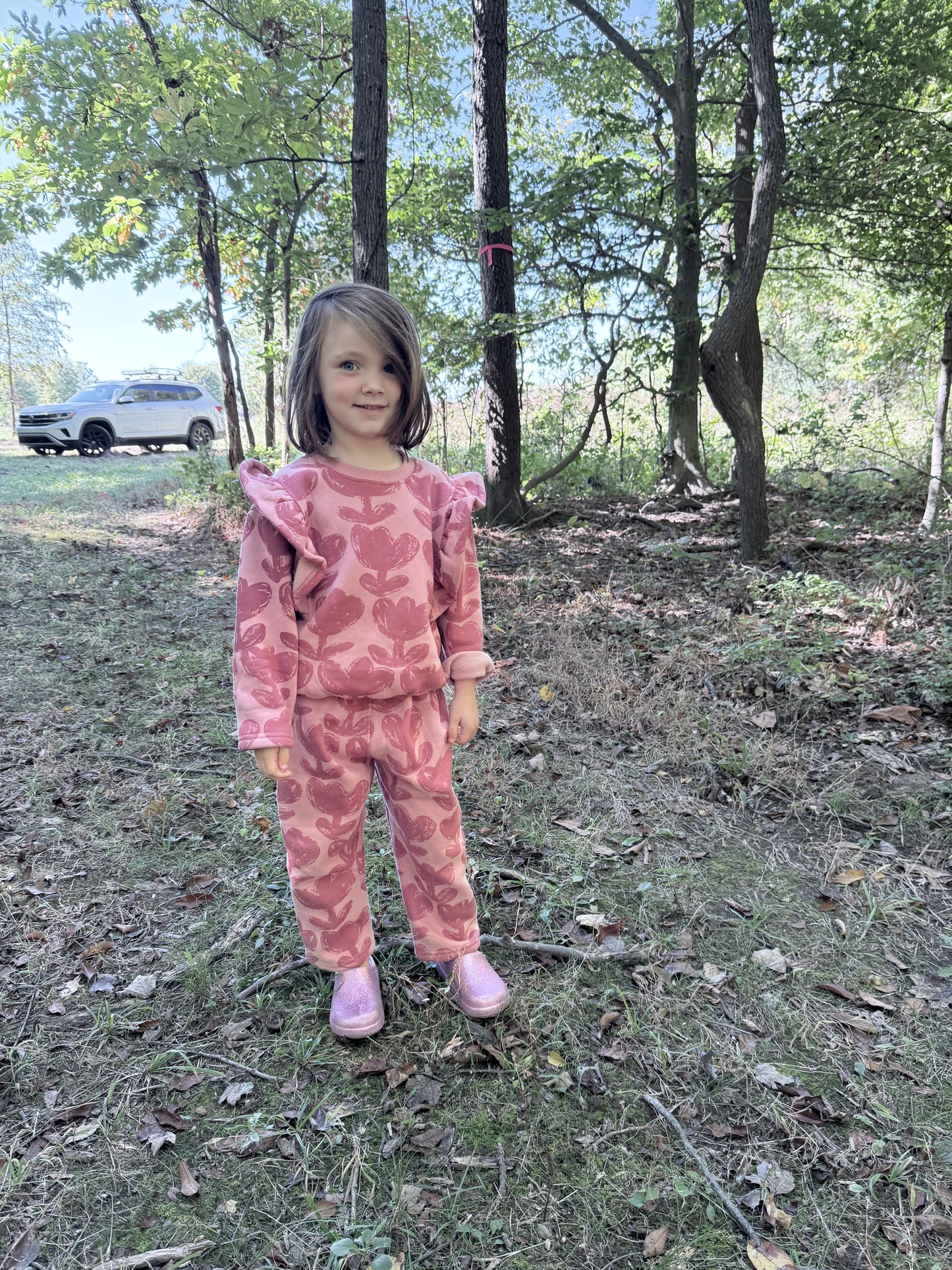 Rose Petal Ruffle Lounge Set