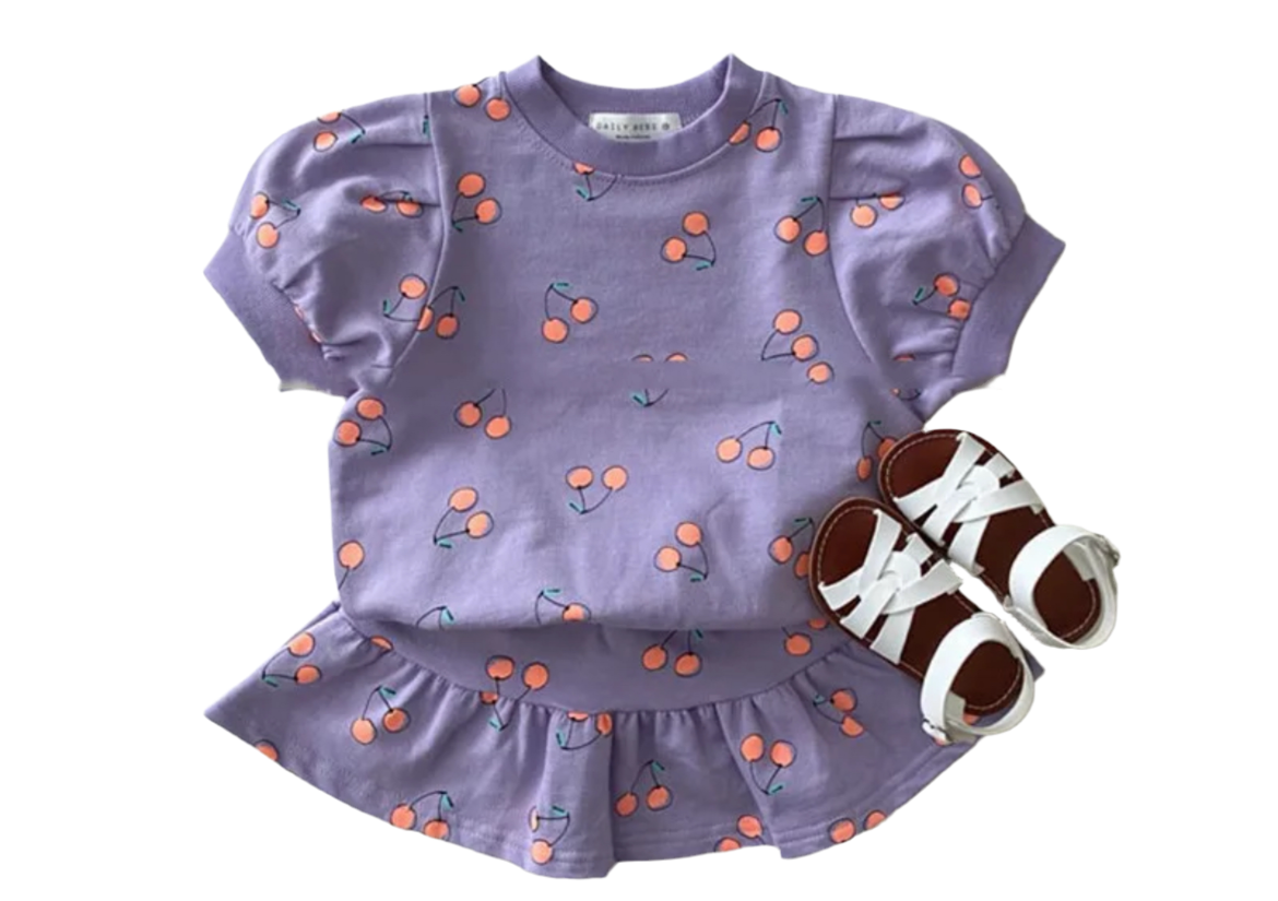 Cherry Two Piece Skirt Set