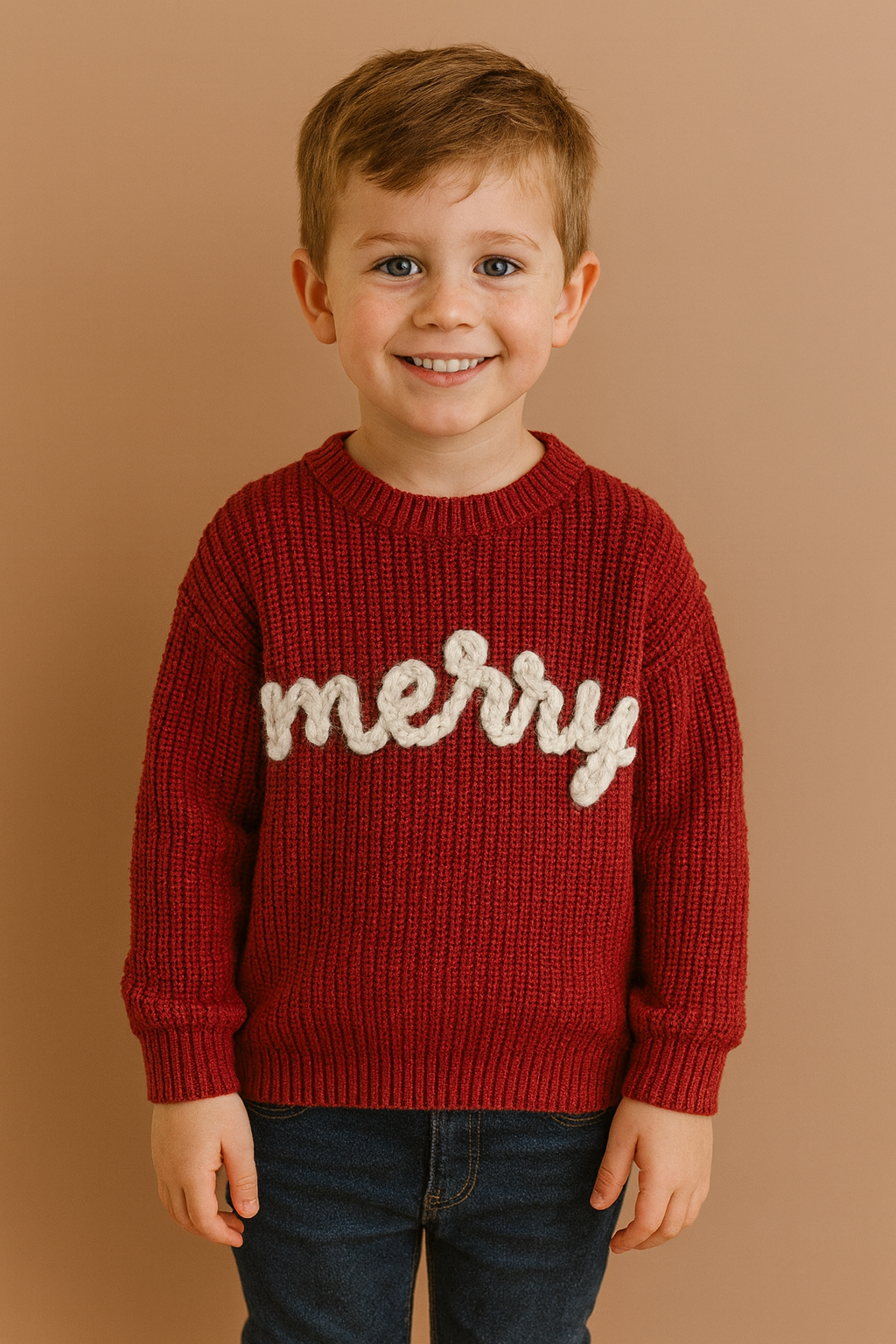 HANDMADE 100% MERRY sweater - Cotton